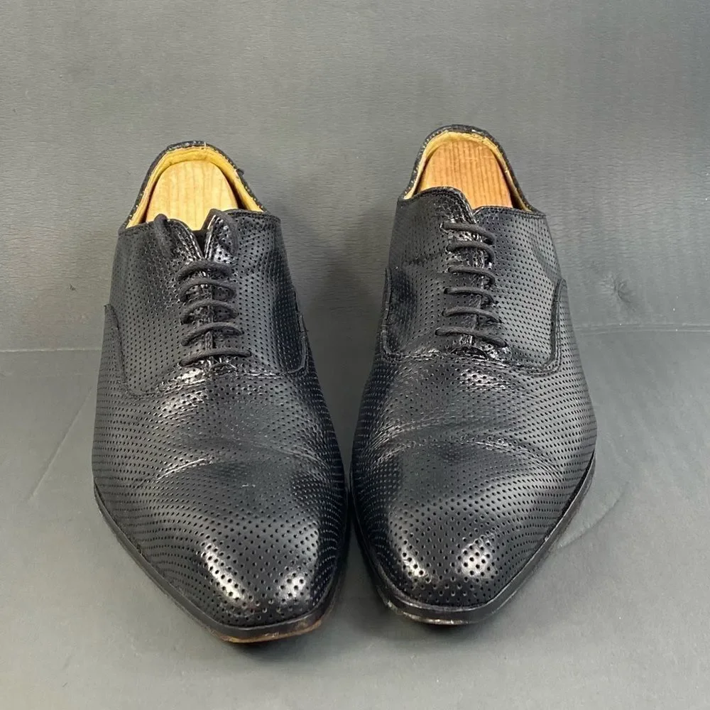 Mario Alborino black leather Oxford shoes mens size  11 (44)